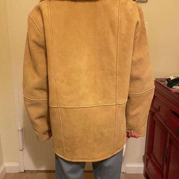 Reformation Veda Luca Suede Shearling Coat XS (Parmesan/Tan) - NWT - Picture 3 of 14